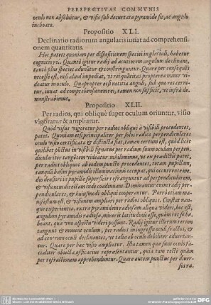 Propositio XLI. Declinatio radiorum angularis iuvat ad comprehensionem quantitatis.