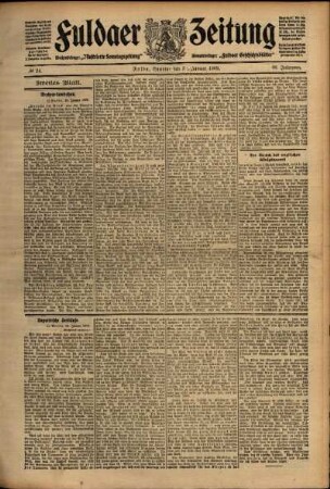 Zweite Ausgabe vom Samstag, den 30. Januar 1909.