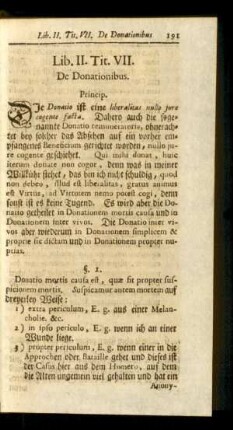 Tit. VII. De Donationibus.