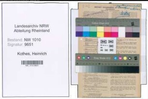 Entnazifizierung Heinrich Kothes , geb. 18.09.1901 (Postschaffner)