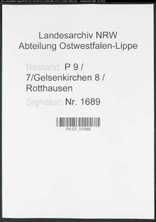 Sterberegister Standesamt Gelsenkirchen 8 Rotthausen
