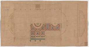 Thiersch, Friedrich von; Wiesbaden; Kurhaus - Großer Konzertsaal (Deckenabwicklung, Ansicht); Saaldeckenprofil (Ansicht)