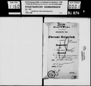 Unterbringung des geisteskranken Konrad Bürkle von Trillfingen in der Heilanstalt Winnental