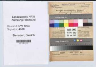 Entnazifizierung Dietrich Stermann , geb. 27.01.1900 (Lehrer)