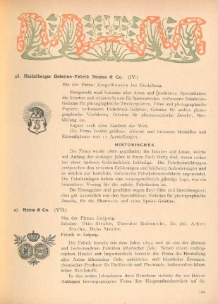 46. Heidelberger Gelatine-Fabrik Stoess & Co. (IV.)