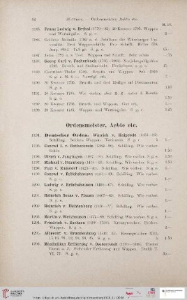 Ordensmeister, Aebte etc. (Nr. 1194-1233)