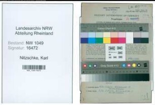Entnazifizierung Karl Nitzschke , geb. 11.06.1907 (Sattler)