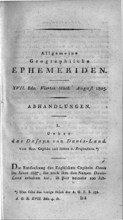 Viertes Stück August 1805