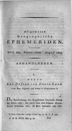 Viertes Stück August 1805