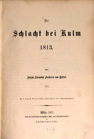 Die Schlacht bei Kulm 1813