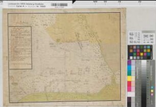 Leese (Landesbergen) - Loccum (Rehburg-Loccum) Hudegrenzen Accurater Abriß der Loccumer und Leeser privativen auch Samthude 1754 100 Ruten = 6,95 cm 37 x 47 kol. Zeichnung KS Minden B Nr. 27