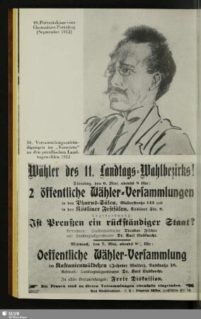 49. Porträtskizze vom Chemnitzer Parteitag (September 1912)