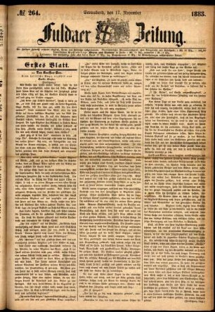 Ausgabe vom Samstag, den 17. November 1883.