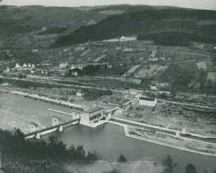 Staustufe Neckarsteinach und Neckargerach, Deutschland, 1930-1931