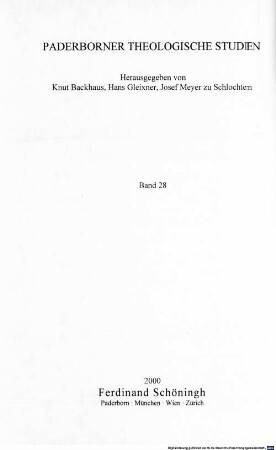 Die Rezeption des Codex Iuris Canonici von 1983 in der Bundesrepublik Deutschland : unter besonderer Berücksichtigung der Voten der gemeinsamen Synode der Bistümer in der Bundesrepublik Deutschland