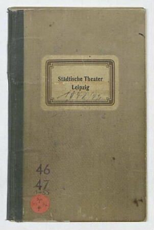Proben- und Spielplan der Städt. Bühnen Leipzig