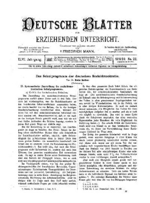 Das Schulprogramm der deutschen Sozialdemokratie : (Fortsetzung)