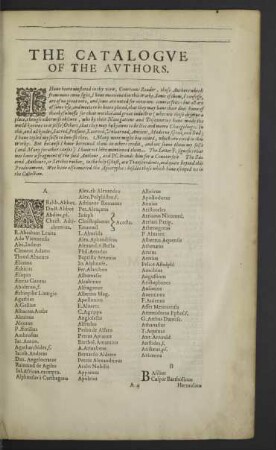 The catalogue of the authors.