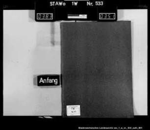 Konsumtionssteuer-Extrakt des Oker-Departements