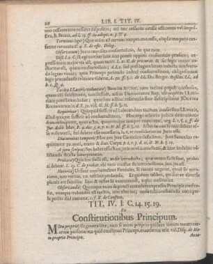Tit. IV. I. C. 14. 15. 19. De Constitutionibus Principum.