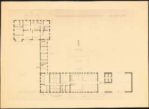 Ostdeutsches Forstamt Schinkelwettbewerb 1944: Forstmeister-Gehöft. Grundriss EG 1:100