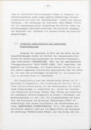 4.4 Vergleich traditioneller und numerischer Klassifikationen