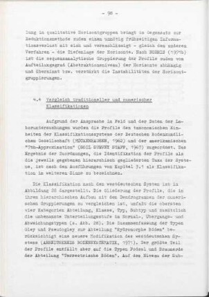 4.4 Vergleich traditioneller und numerischer Klassifikationen