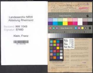 Entnazifizierung Franz Klein , geb. 17.01.1897 (Landwirt)