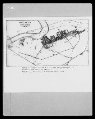 Ostia Antica, Plan der Ausgrabungen