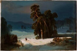 Schneelandschaft mit Kiefern/ Märkische Winterlandschaft
