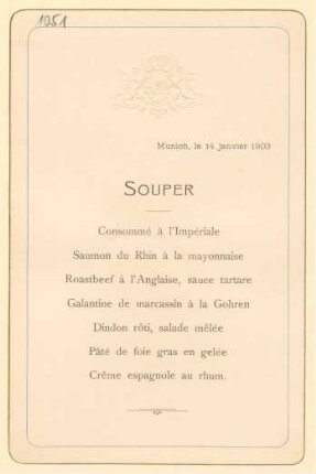 Menükarte : Souper