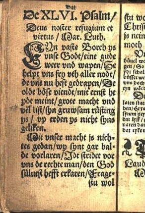 De XLVI. Psalm / Deus noster refugium et virtus / Mar. Luth.