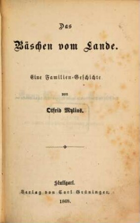 Familiengeschichten, I
