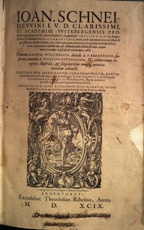 In quatuor Institutionum imperialium Iustiniani libros commentaria