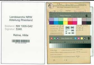 Entnazifizierung Hilde Rehne , geb. 11.01.1906 ()