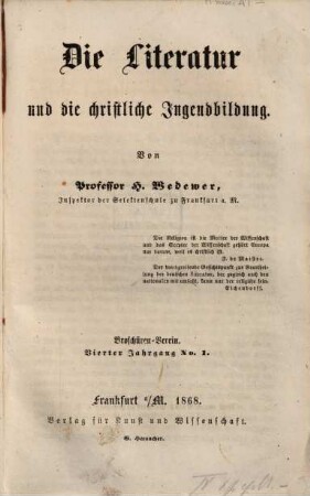 Katholischer Broschüren-Verein. 4. 1868