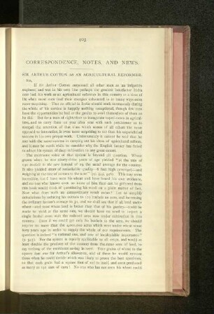 Correspondence, Notes, and News.