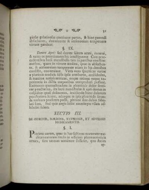 Sectio III. De Indignis, Sordidis, Nauseosis, Et Adversis Medicamentis.