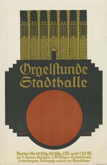 Orgelstunde Stadthalle. Hannover, um 1900