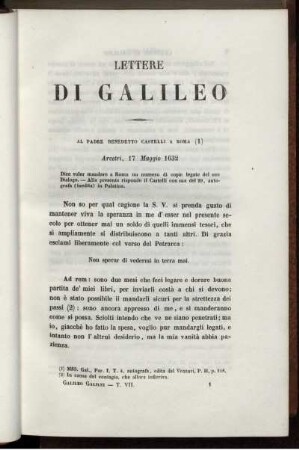 Lettere Di Galileo.