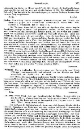 375-376, Ernst Franz Weisl. Kommentar zu den Militärstrafprozeßordnungen für die gemeinsame Wehrmacht und für die Landwehre in Österreich und Ungarn vom 5. Juli 1912