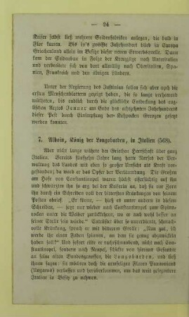 7. Alboin, König der Longobarden, in Italien (568)