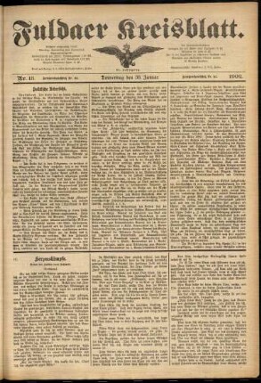 Ausgabe vom Donnerstag, den 30. Januar 1902.
