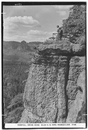 Kuhstall. Sächsische Schweiz. Blick nach dem Vorderen Raubschloß