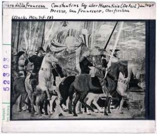 Piero della Francesca: Kaiser Konstantin siegt über Maxentius. Arezzo, San Francesco, Chor