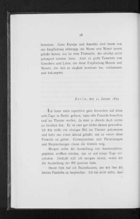 Berlin, den 31. Januar 1899