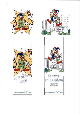 Entwurf eines Kölschglases "Karneval im Kreishaus 2008"
