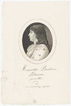 Bildnis der Margaretha Barbara Lehmann