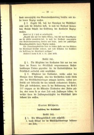 Vierter Abschnitt. Auflösung der Gesellschaft.