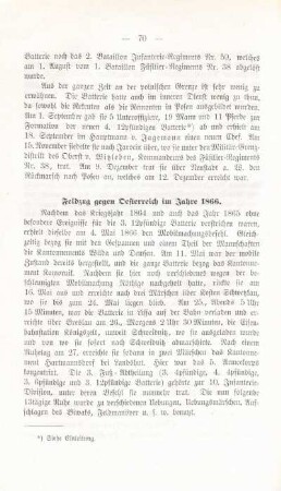 Feldzug gegen Oesterreich im Jahre 1866.